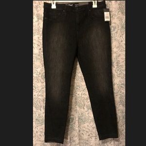 Black vintage faded high-rise cropped jeggings